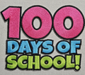 100 Days of School Embroidery Design – School Machine Embroidery File (DST, PES, JEF, EXP, VP3)