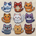 Cute Cats Embroidery Design – Cat Machine Embroidery File (DST, PES, JEF, EXP, VP3)