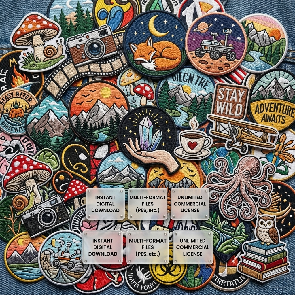 900k Patch Embroidery Designs: Mega Bundle (Digital Download)
