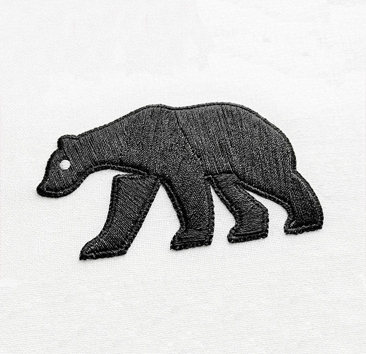 Design Broderie Machine "Ours en Marche" (Minimaliste)